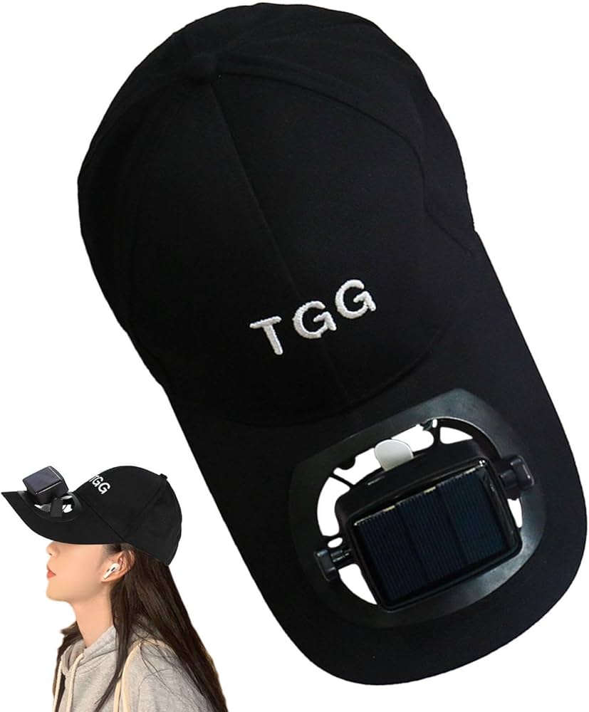 Cap with Solar Powered Cooling Fan