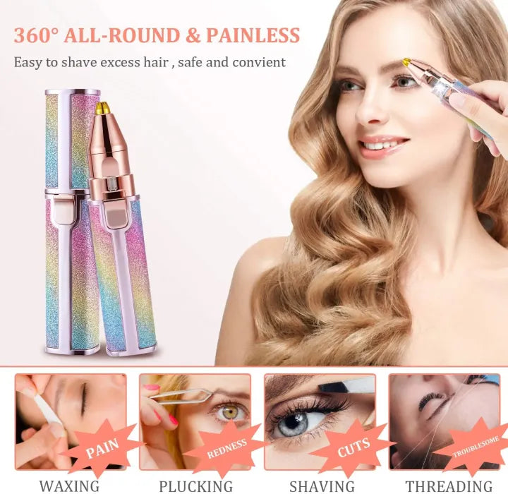 2-in-1 Rechargeable Hair Remover & Eyebrow Trimmer