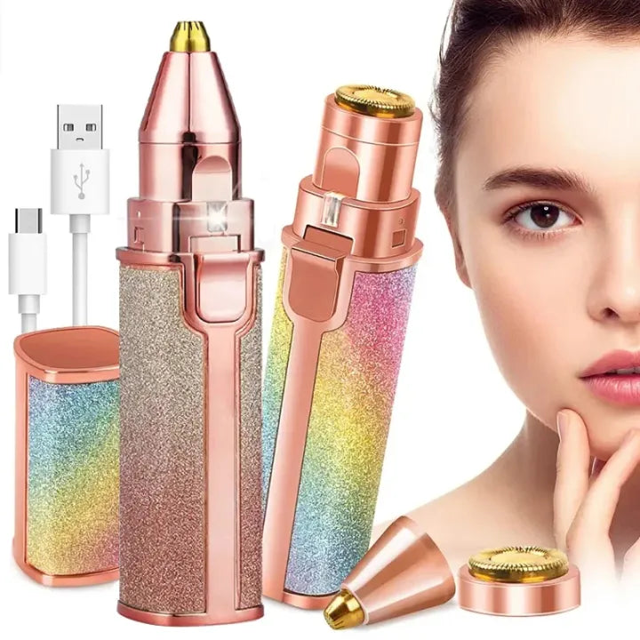 2-in-1 Rechargeable Hair Remover & Eyebrow Trimmer