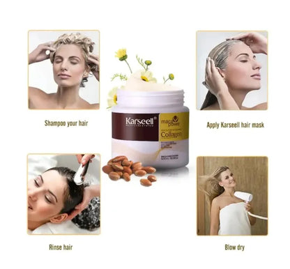 Karseell™ Collagen Hair Mask For Dry Damaged & All Hair Types – 250ml